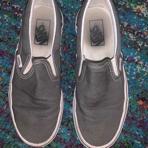 Gray slip on Vans